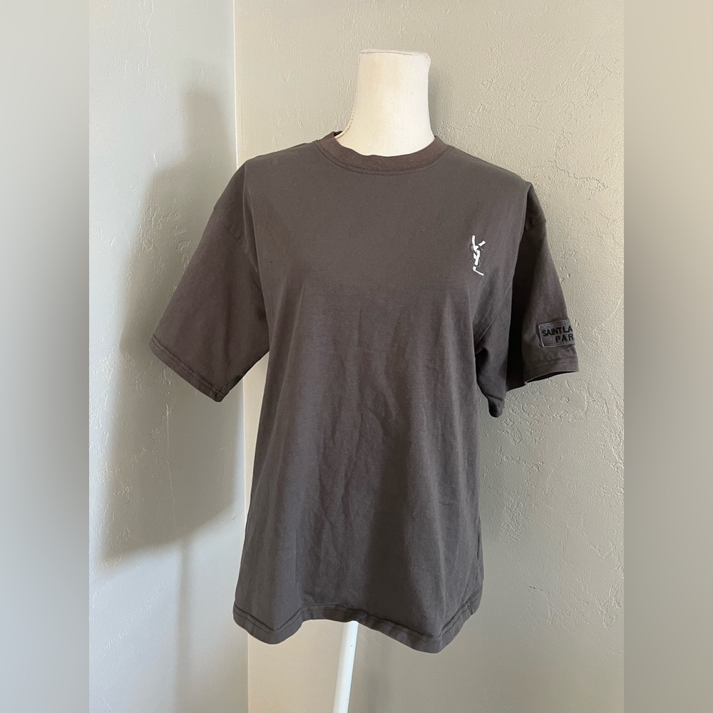 Saint Laurent Gray Short Sleeve Tee size L